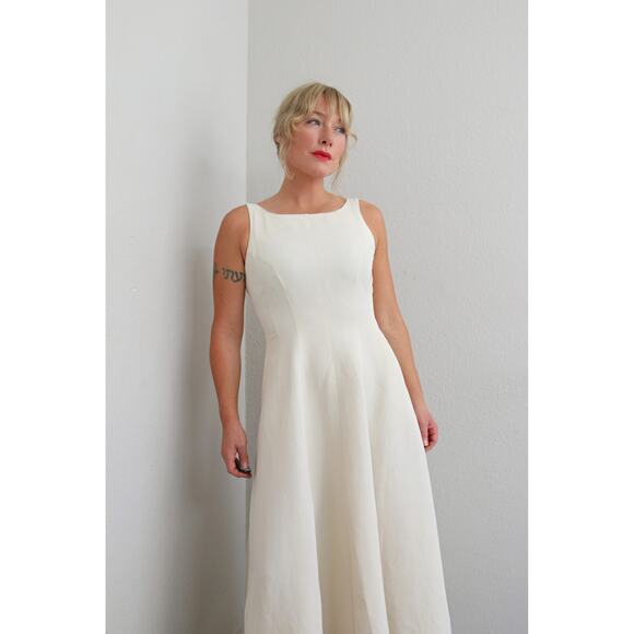 2000's Vintage Banana Republic Linen Dress ~ Women's XS SM 2 4  Summer Sundress - Picture 6 of 12